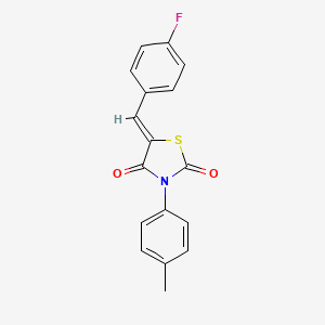 molecular formula C17H12FNO2S B4827390 5-(4-fluorobenzylidene)-3-(4-methylphenyl)-1,3-thiazolidine-2,4-dione 