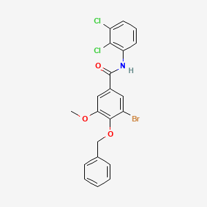 4-(benzyloxy)-3-bromo-N-(2,3-dichlorophenyl)-5-methoxybenzamide