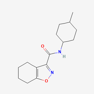 molecular formula C15H22N2O2 B4827419 N-(4-methylcyclohexyl)-4,5,6,7-tetrahydro-1,2-benzisoxazole-3-carboxamide 