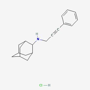 molecular formula C19H24ClN B4827446 N-(3-phenylprop-2-ynyl)adamantan-2-amine;hydrochloride 