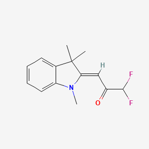 (3Z)-1,1-difluoro-3-(1,3,3-trimethylindol-2-ylidene)propan-2-one