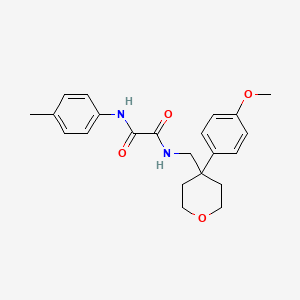 N-{[4-(4-methoxyphenyl)tetrahydro-2H-pyran-4-yl]methyl}-N'-(4-methylphenyl)ethanediamide