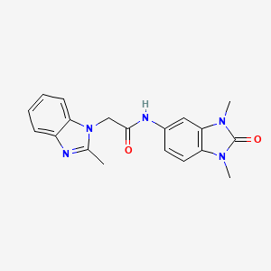 N-(1,3-dimethyl-2-oxo-2,3-dihydro-1H-benzimidazol-5-yl)-2-(2-methyl-1H-benzimidazol-1-yl)acetamide