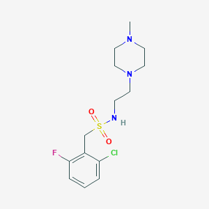 molecular formula C14H21ClFN3O2S B4827486 1-(2-chloro-6-fluorophenyl)-N-[2-(4-methylpiperazin-1-yl)ethyl]methanesulfonamide 