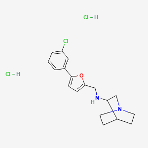 molecular formula C18H23Cl3N2O B4827503 N-{[5-(3-chlorophenyl)-2-furyl]methyl}quinuclidin-3-amine dihydrochloride 