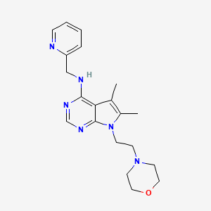 5,6-dimethyl-7-[2-(4-morpholinyl)ethyl]-N-(2-pyridinylmethyl)-7H-pyrrolo[2,3-d]pyrimidin-4-amine