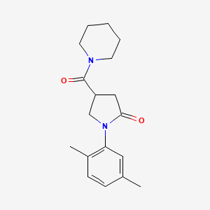 molecular formula C18H24N2O2 B4827594 1-(2,5-Dimethylphenyl)-4-(piperidin-1-ylcarbonyl)pyrrolidin-2-one 