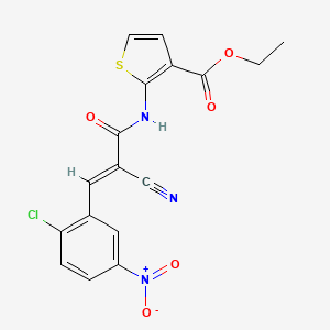 ethyl 2-{[3-(2-chloro-5-nitrophenyl)-2-cyanoacryloyl]amino}-3-thiophenecarboxylate