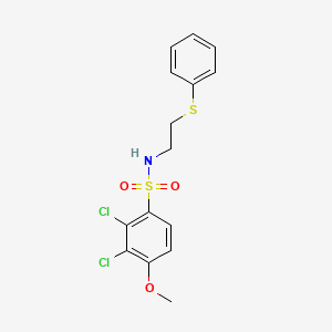 2,3-dichloro-4-methoxy-N-[2-(phenylthio)ethyl]benzenesulfonamide