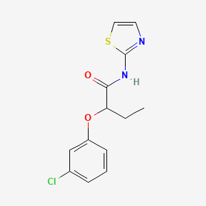 2-(3-chlorophenoxy)-N-(1,3-thiazol-2-yl)butanamide