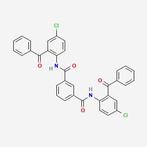 molecular formula C34H22Cl2N2O4 B4827651 N,N'-bis(2-benzoyl-4-chlorophenyl)isophthalamide 