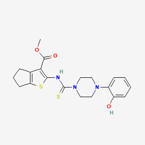 methyl 2-({[4-(2-hydroxyphenyl)-1-piperazinyl]carbonothioyl}amino)-5,6-dihydro-4H-cyclopenta[b]thiophene-3-carboxylate