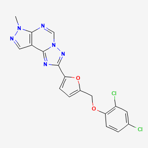 2,4-DICHLOROPHENYL {[5-(7-METHYL-7H-PYRAZOLO[4,3-E][1,2,4]TRIAZOLO[1,5-C]PYRIMIDIN-2-YL)-2-FURYL]METHYL} ETHER