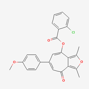 molecular formula C25H19ClO5 B4827700 6-(4-methoxyphenyl)-1,3-dimethyl-4-oxo-4H-cyclohepta[c]furan-8-yl 2-chlorobenzoate 