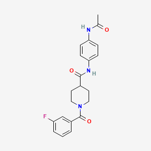 N-[4-(acetylamino)phenyl]-1-(3-fluorobenzoyl)-4-piperidinecarboxamide