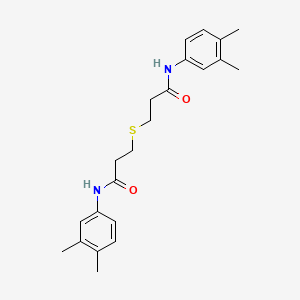 molecular formula C22H28N2O2S B4827740 3,3'-sulfanediylbis[N-(3,4-dimethylphenyl)propanamide] 