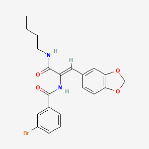 molecular formula C21H21BrN2O4 B4827744 N-[(Z)-1-(1,3-benzodioxol-5-yl)-3-(butylamino)-3-oxoprop-1-en-2-yl]-3-bromobenzamide 