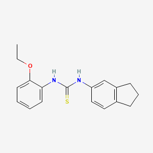 molecular formula C18H20N2OS B4827779 N-(2,3-dihydro-1H-inden-5-yl)-N'-(2-ethoxyphenyl)thiourea 