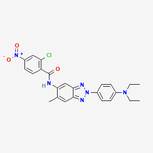 2-chloro-N-{2-[4-(diethylamino)phenyl]-6-methyl-2H-1,2,3-benzotriazol-5-yl}-4-nitrobenzamide