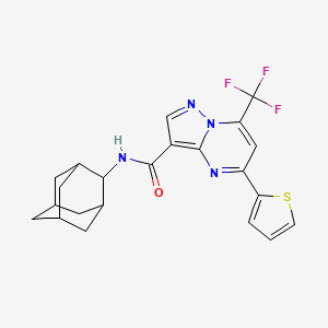 molecular formula C22H21F3N4OS B4827791 N-(2-ADAMANTYL)-5-(2-THIENYL)-7-(TRIFLUOROMETHYL)PYRAZOLO[1,5-A]PYRIMIDINE-3-CARBOXAMIDE 