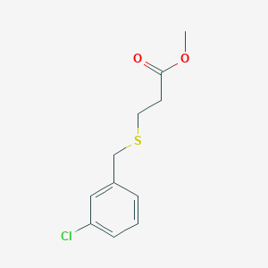 molecular formula C11H13ClO2S B4827798 Methyl 3-[(3-chlorobenzyl)sulfanyl]propanoate 