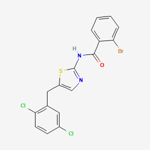 2-bromo-N-[5-(2,5-dichlorobenzyl)-1,3-thiazol-2-yl]benzamide