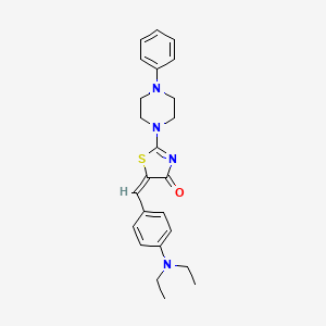 (5E)-5-[4-(diethylamino)benzylidene]-2-(4-phenylpiperazin-1-yl)-1,3-thiazol-4(5H)-one