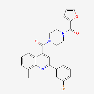 molecular formula C26H22BrN3O3 B4827860 2-(3-bromophenyl)-4-{[4-(2-furoyl)-1-piperazinyl]carbonyl}-8-methylquinoline 