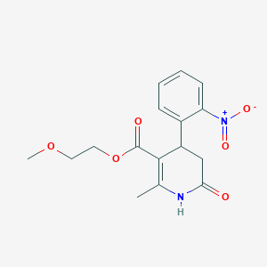 2-Methoxyethyl 2-methyl-4-(2-nitrophenyl)-6-oxo-1,4,5,6-tetrahydropyridine-3-carboxylate