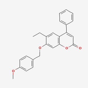 6-Ethyl-7-((4-methoxybenzyl)oxy)-4-phenyl-2H-chromen-2-one