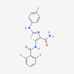 5-(2,6-DIFLUOROBENZAMIDO)-2-[(4-METHYLPHENYL)AMINO]-1,3-THIAZOLE-4-CARBOXAMIDE