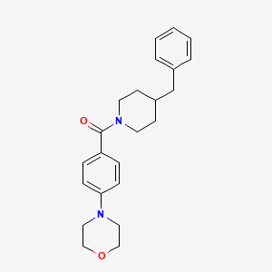 molecular formula C23H28N2O2 B4828003 4-{4-[(4-benzyl-1-piperidinyl)carbonyl]phenyl}morpholine 