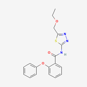 molecular formula C18H17N3O3S B4828010 N-[5-(ethoxymethyl)-1,3,4-thiadiazol-2-yl]-2-phenoxybenzamide 