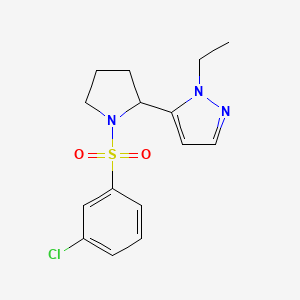 5-{1-[(3-chlorophenyl)sulfonyl]-2-pyrrolidinyl}-1-ethyl-1H-pyrazole