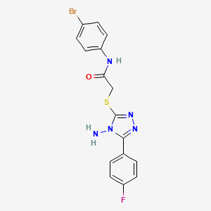 molecular formula C16H13BrFN5OS B4828034 2-{[4-amino-5-(4-fluorophenyl)-4H-1,2,4-triazol-3-yl]thio}-N-(4-bromophenyl)acetamide 