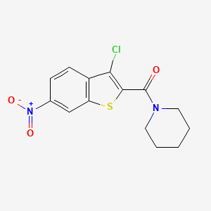 (3-CHLORO-6-NITRO-1-BENZOTHIOPHEN-2-YL)(PIPERIDINO)METHANONE