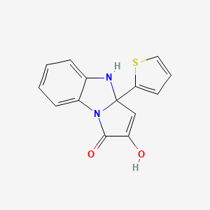 molecular formula C14H10N2O2S B4828104 2-HYDROXY-3A-(2-THIENYL)-3A,4-DIHYDRO-1H-PYRROLO[1,2-A][1,3]BENZIMIDAZOL-1-ONE 