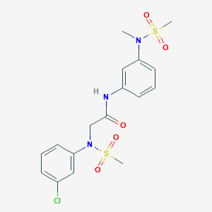 molecular formula C17H20ClN3O5S2 B4828108 N~2~-(3-chlorophenyl)-N~1~-{3-[methyl(methylsulfonyl)amino]phenyl}-N~2~-(methylsulfonyl)glycinamide 