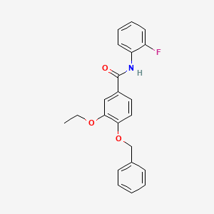 4-(benzyloxy)-3-ethoxy-N-(2-fluorophenyl)benzamide