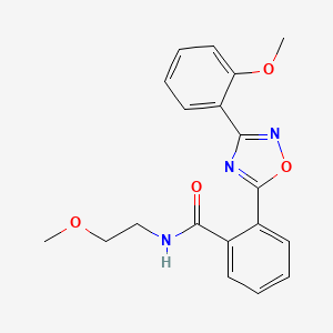 molecular formula C19H19N3O4 B4828117 N-(2-methoxyethyl)-2-[3-(2-methoxyphenyl)-1,2,4-oxadiazol-5-yl]benzamide 