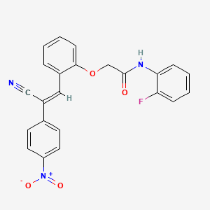 2-{2-[2-cyano-2-(4-nitrophenyl)vinyl]phenoxy}-N-(2-fluorophenyl)acetamide