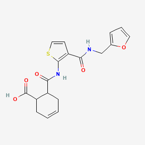 6-({3-[(Furan-2-ylmethyl)carbamoyl]thiophen-2-yl}carbamoyl)cyclohex-3-ene-1-carboxylic acid