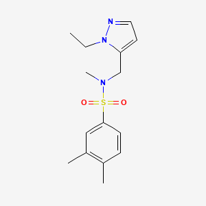 N-[(1-ETHYL-1H-PYRAZOL-5-YL)METHYL]-N,3,4-TRIMETHYL-1-BENZENESULFONAMIDE