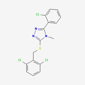 3-(2-chlorophenyl)-5-[(2,6-dichlorobenzyl)sulfanyl]-4-methyl-4H-1,2,4-triazole