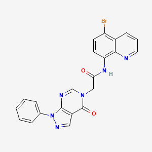 N-(5-BROMO-8-QUINOLYL)-2-(4-OXO-1-PHENYL-1,4-DIHYDRO-5H-PYRAZOLO[3,4-D]PYRIMIDIN-5-YL)ACETAMIDE