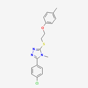 3-(4-chlorophenyl)-4-methyl-5-{[2-(4-methylphenoxy)ethyl]thio}-4H-1,2,4-triazole