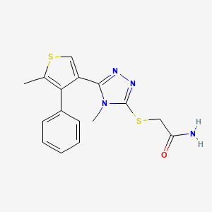 2-{[4-METHYL-5-(5-METHYL-4-PHENYL-3-THIENYL)-4H-1,2,4-TRIAZOL-3-YL]SULFANYL}ACETAMIDE