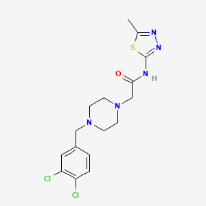 2-[4-(3,4-dichlorobenzyl)-1-piperazinyl]-N-(5-methyl-1,3,4-thiadiazol-2-yl)acetamide