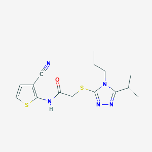 N-(3-CYANO-2-THIENYL)-2-[(5-ISOPROPYL-4-PROPYL-4H-1,2,4-TRIAZOL-3-YL)SULFANYL]ACETAMIDE