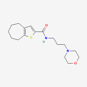 molecular formula C17H26N2O2S B4828245 N-[3-(MORPHOLIN-4-YL)PROPYL]-4H5H6H7H8H-CYCLOHEPTA[B]THIOPHENE-2-CARBOXAMIDE 